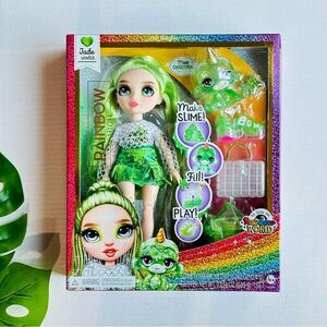 Rainbow High Jade, Green with Slime Kit & Pet NEW